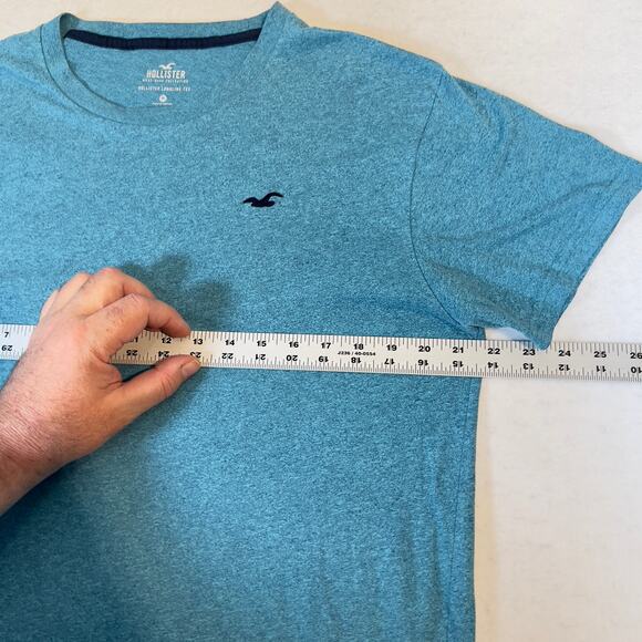 Hollister T-Shirts *Lot of 2* Men M Logo Cali Teal Blue w Bird & Slate Blue Grey - Picture 8 of 16